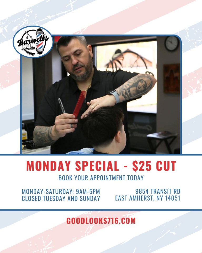 Read more about the article Stop in next Monday and take advantage of our Monday Special… only $25 for a haircut! 👍🏼